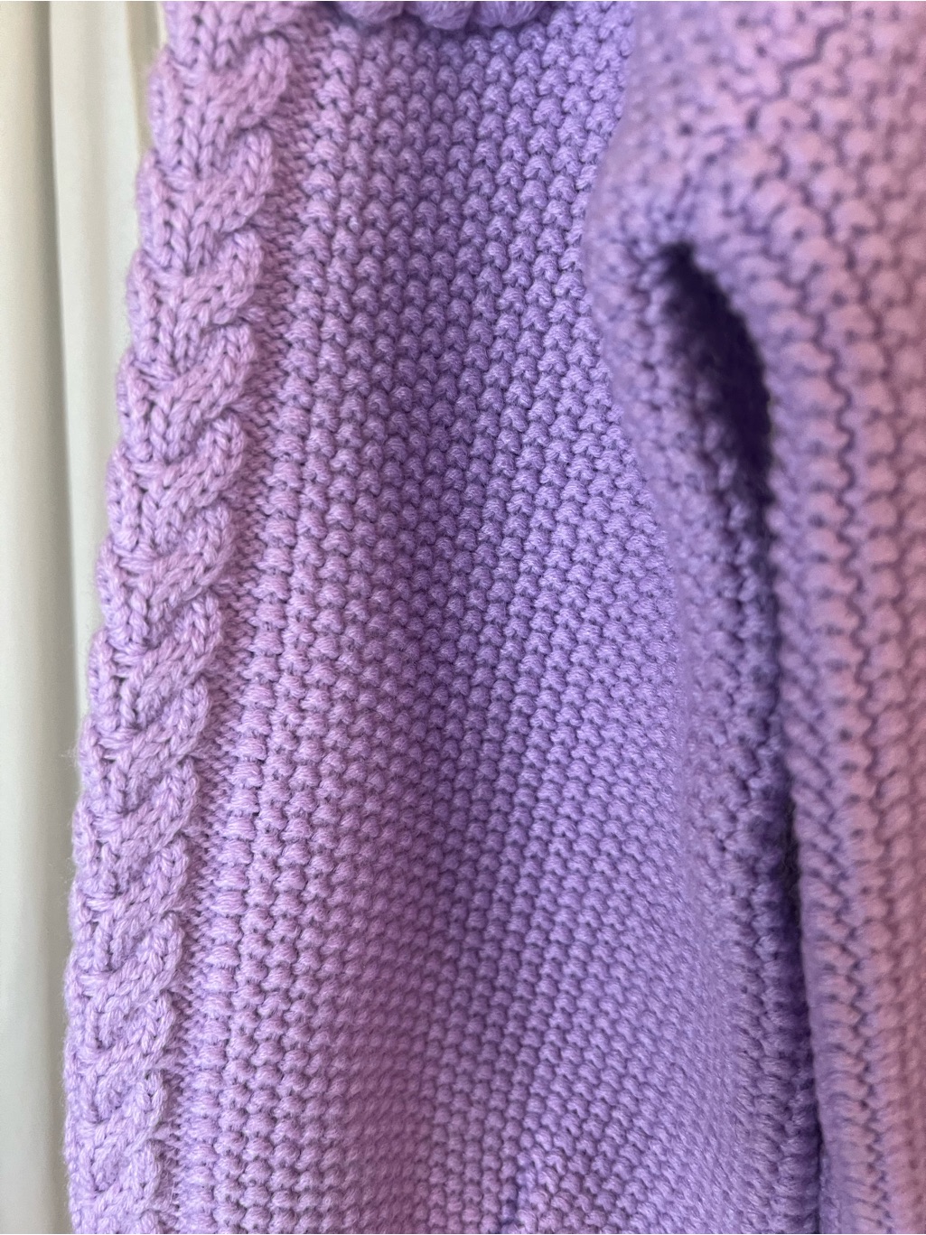 Nwt Line Markvardsen Knit Wool Embroidered Lilac Knit Cardigan Sweater — image 6 of 8